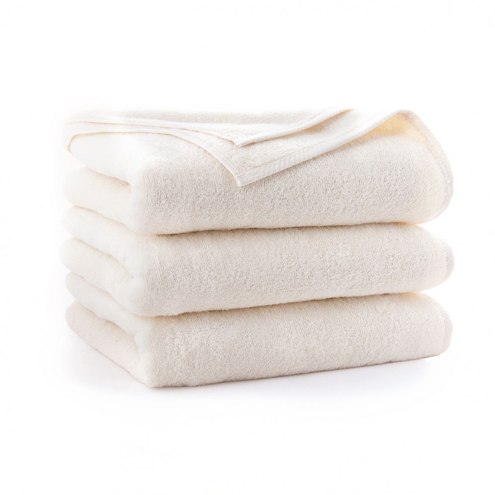 Ręcznik bawełniany beżowy Liczi Ecru