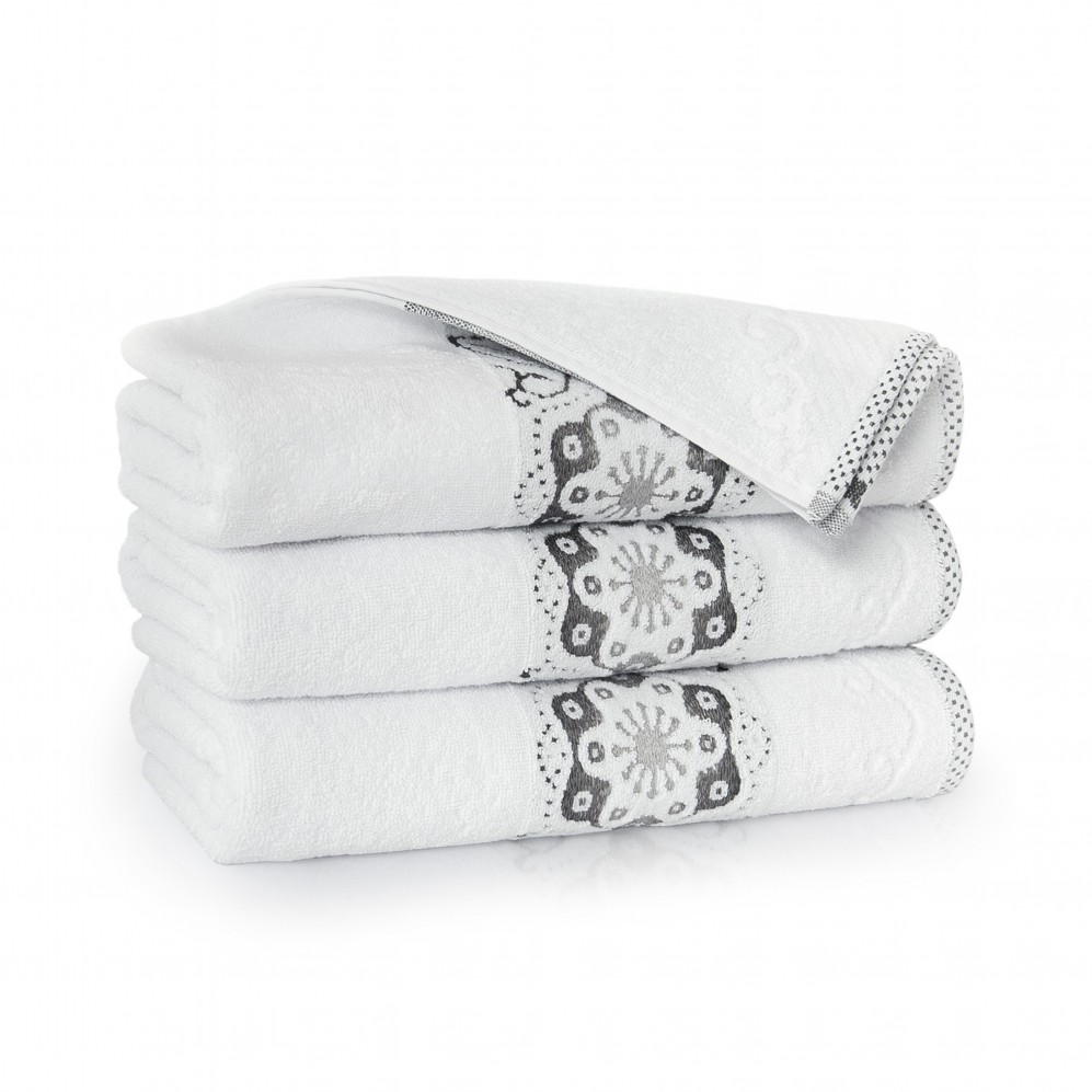 Ręcznik bawełniany Victoria Biały