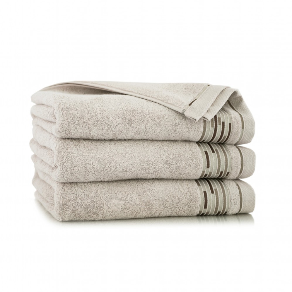 Ręcznik bawełniany beżowy Grafik Kreta