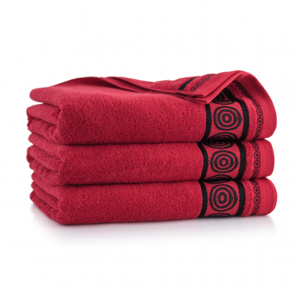 Ręcznik z bawełny egipskiej Rondo 2 Czerwony