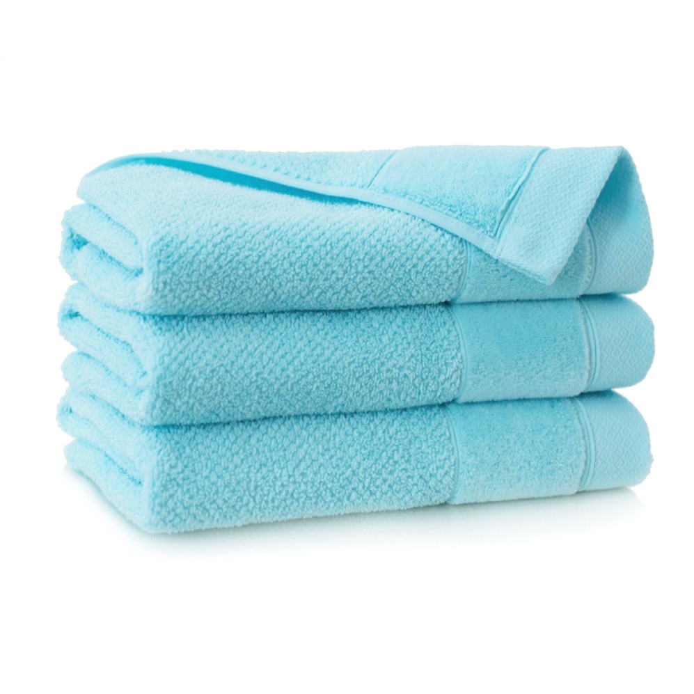 Ręcznik bawełniany niebieski Smooth Turkus jasny