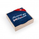 ręcznik w pudełku drewnianym KOCHANY DZIADEK indygo - 7162