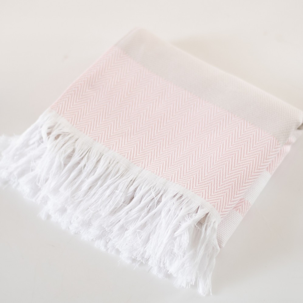 ręcznik-fouta ALICANTE różowy - 8761