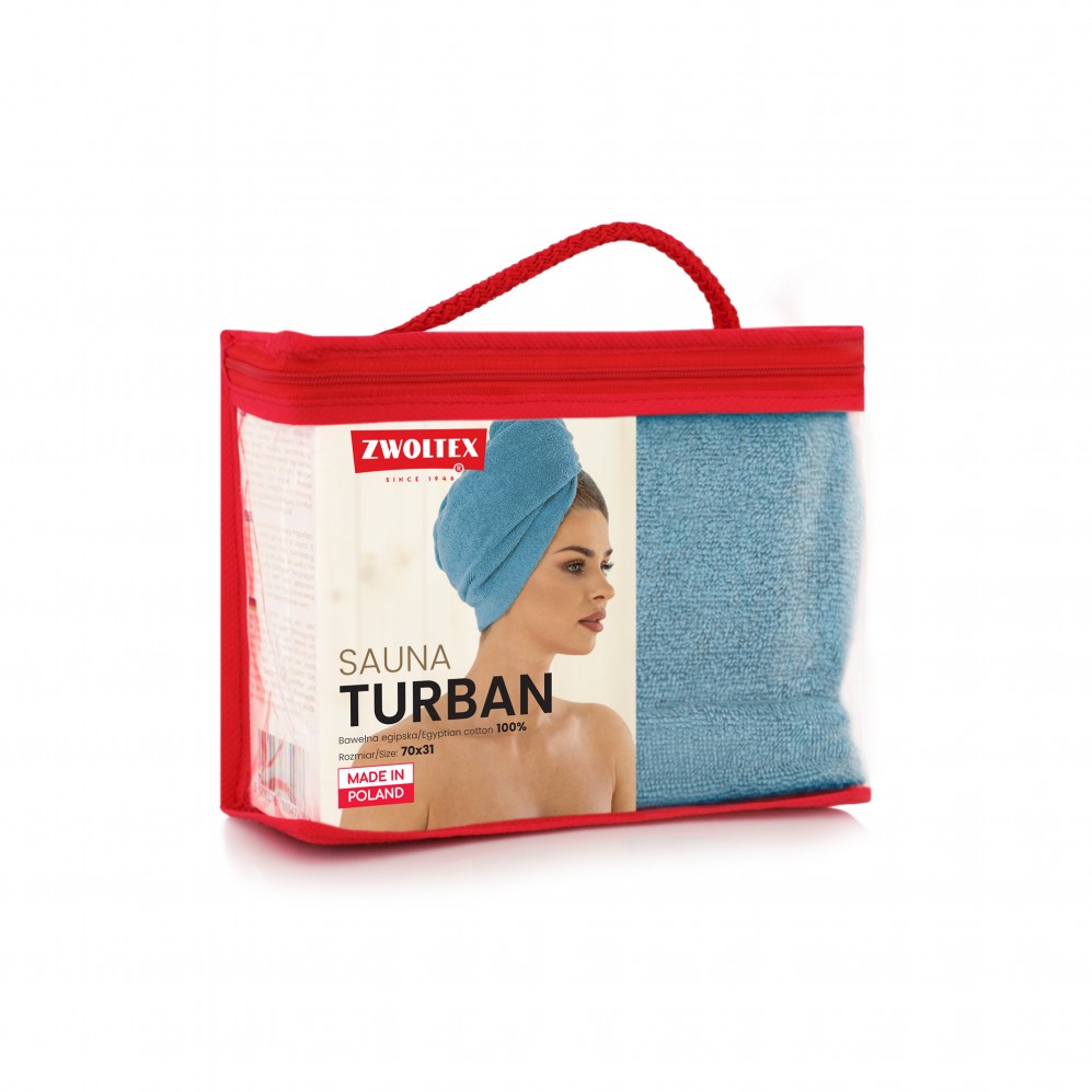 turban SAUNA niebieski - 9908