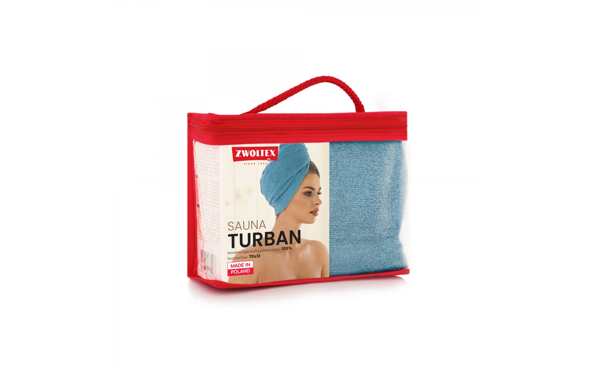 turban SAUNA niebieski - 9908