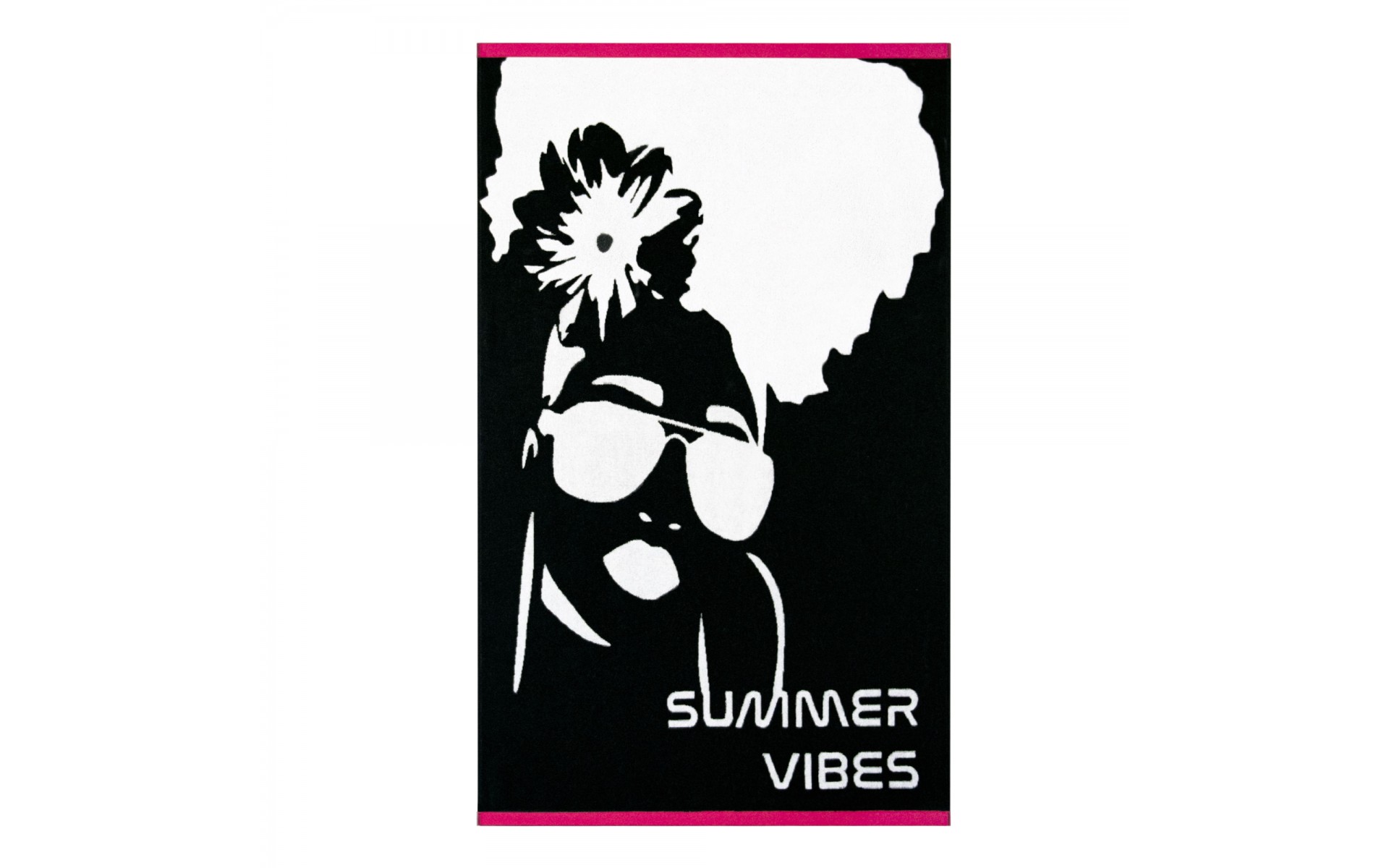 ręcznik SUMMER VIBES biało-czarny - 9934